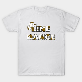 LINE Dance Brown Cow Spots T-Shirt